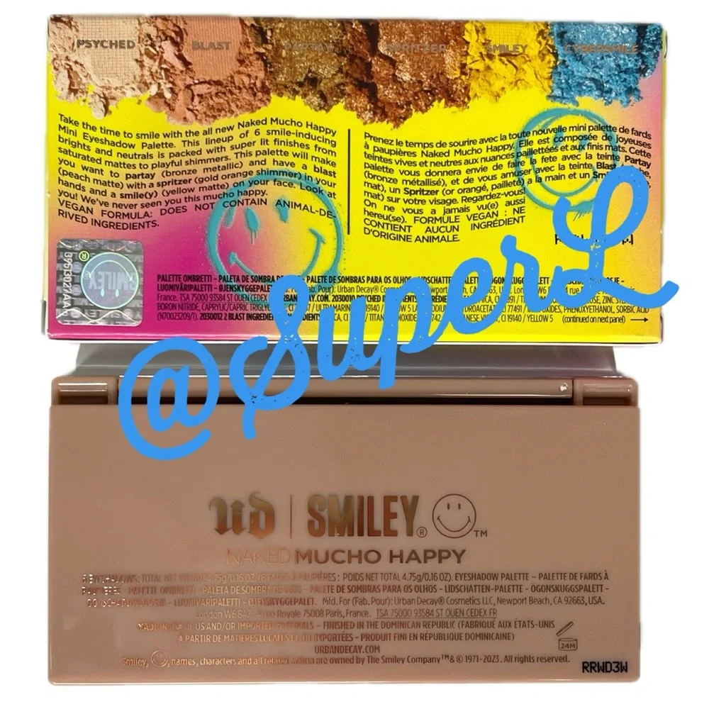 2/$25 NEW Urban Decay x Smiley Naked Eyeshadow Palette Mucho Happy Eye Shadow